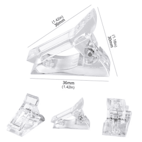 10 PCS Nail Tips Clip Quick Building Poly Builder Gel DIY Extension Clamp Clips (Option: 10PC)