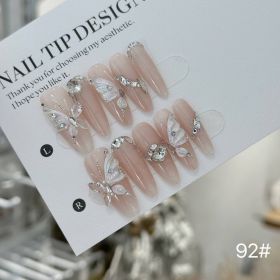 Handmade Wear Armor Fairy Light Luxury Three-dimensional (Option: Pink Prolate Ellipse-L)