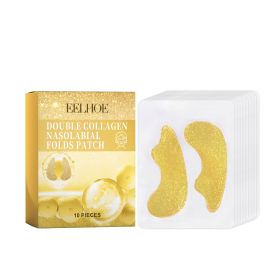 EELHOE Double Collagen Nasolabial Folds Patch, Fade Facial Fine Lines Wrinkles Anti-Wrinkle Firming Moisturizing And Nourishing (Option: 10pcs-110g-3.15*1.26*4.13inch)