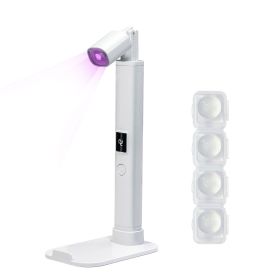 Generic Portable Mini Handheld UV Nail Light Belt Encourage For Gel Nail Lamp With Foldable Stand Mini Nail Light Portable Led Nail Lamp With Scr (Option: White)